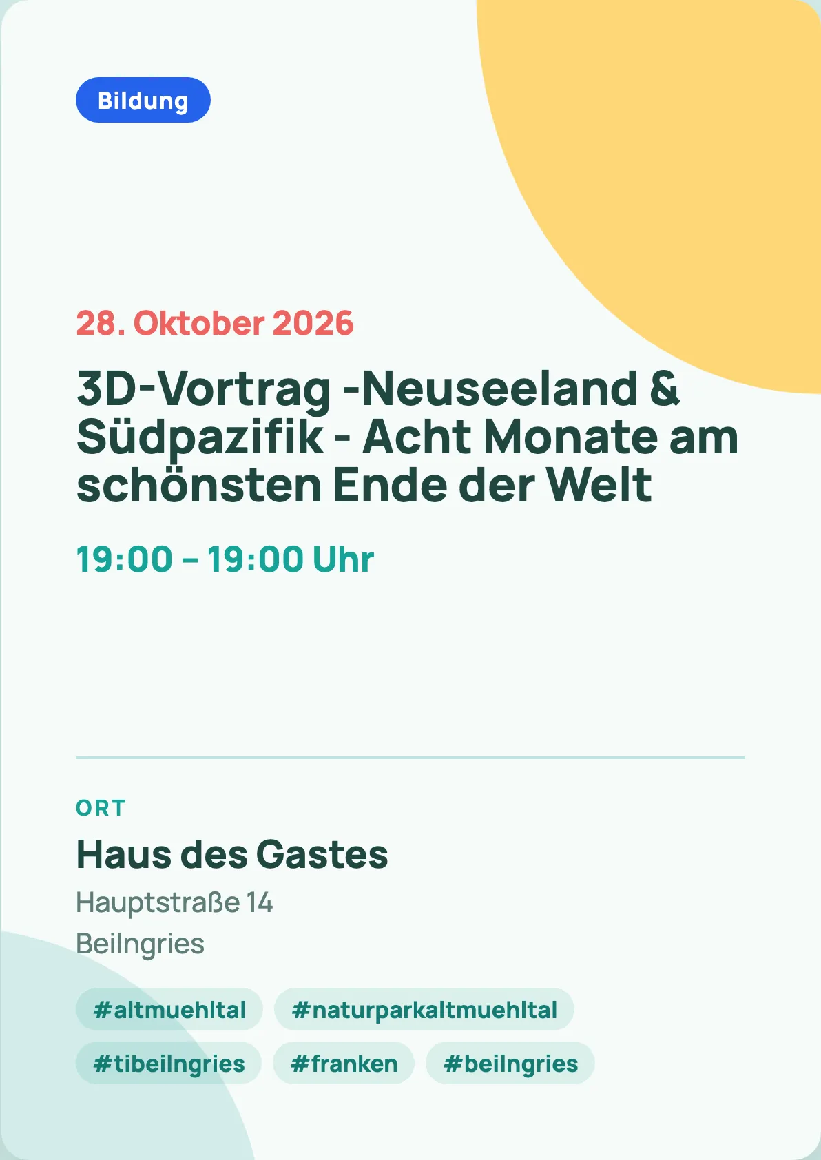 Veranstaltungsflyer