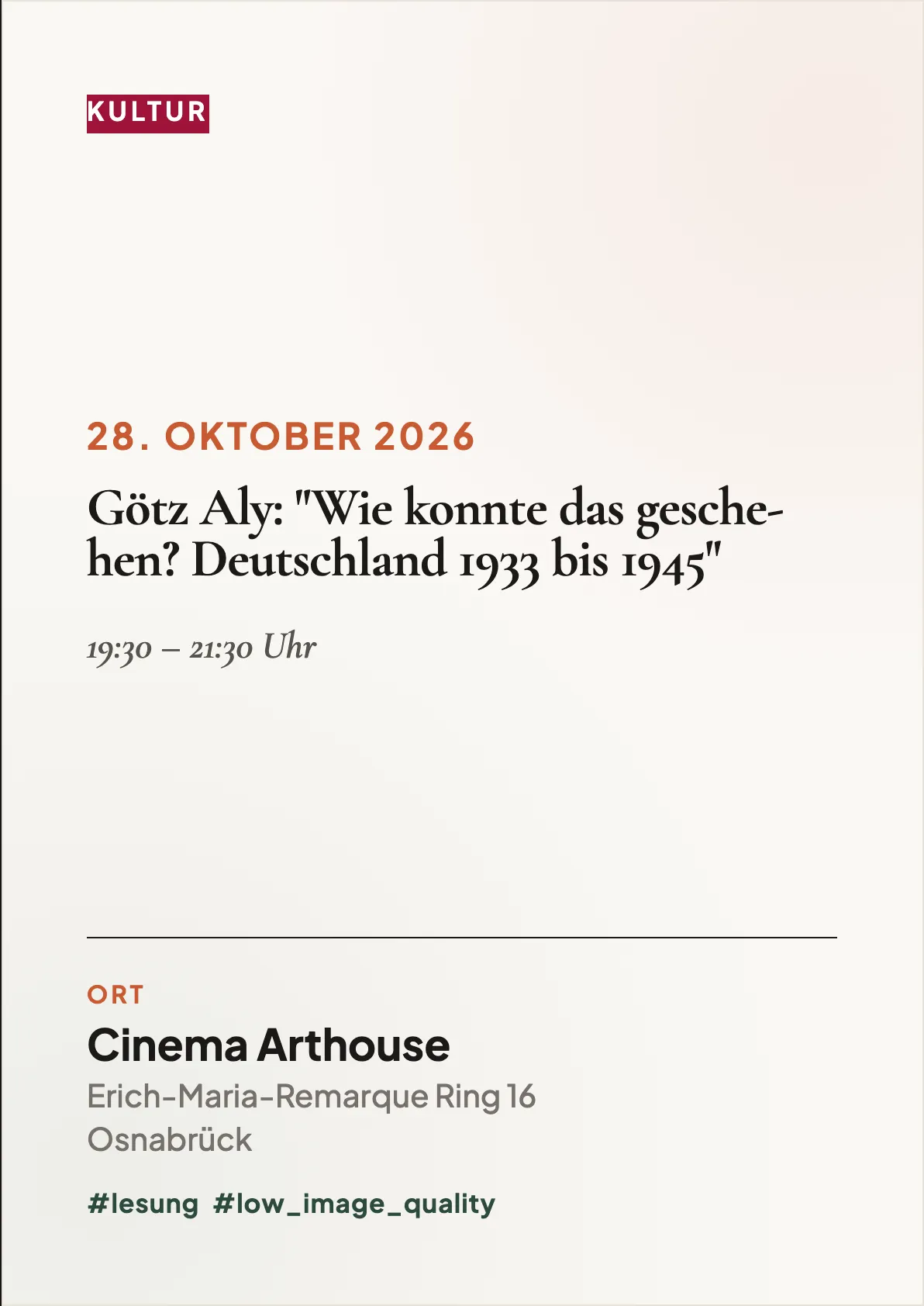 Veranstaltungsflyer