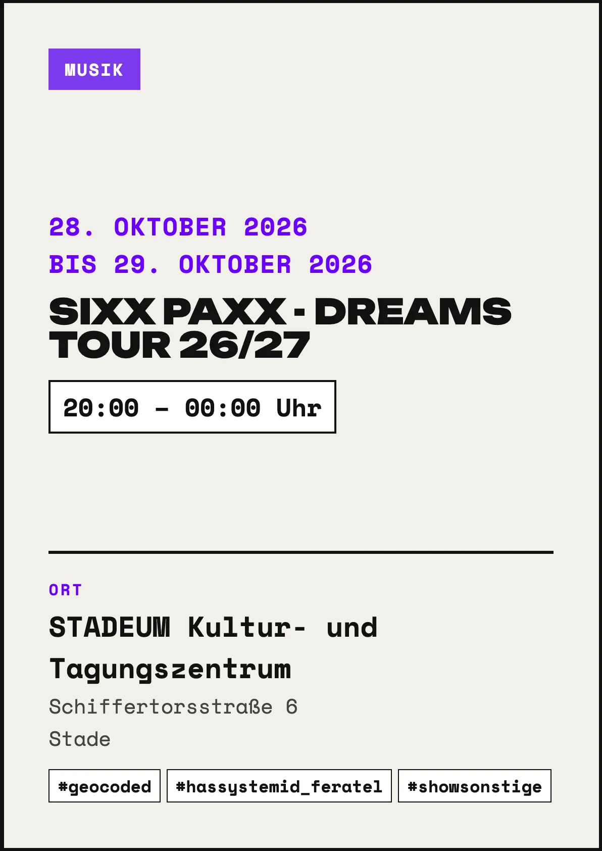 Veranstaltungsflyer
