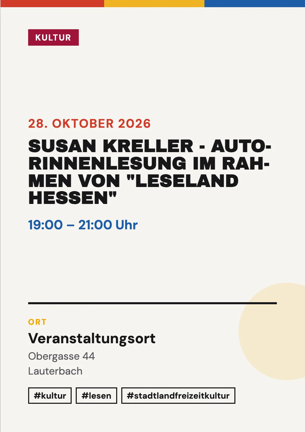 Veranstaltungsflyer