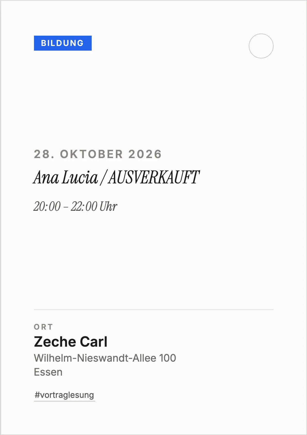 Veranstaltungsflyer