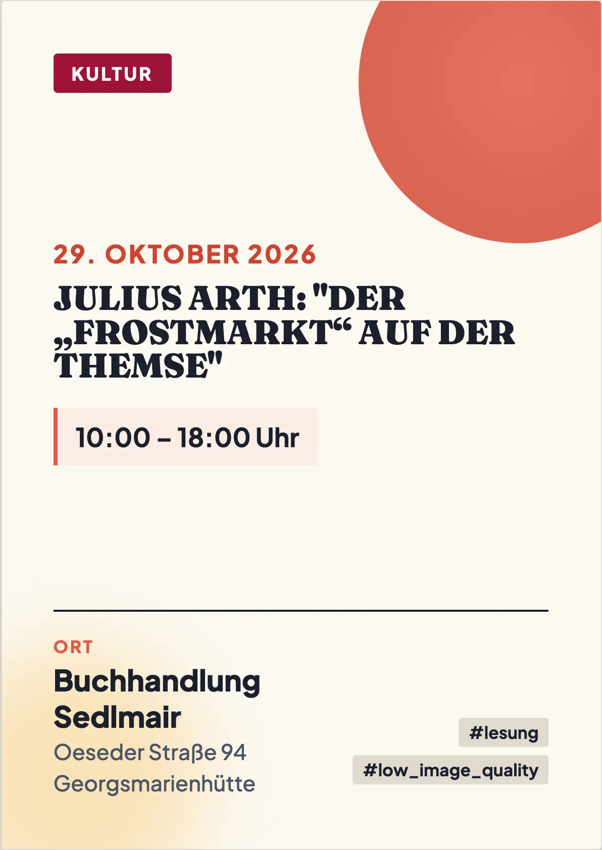 Veranstaltungsflyer