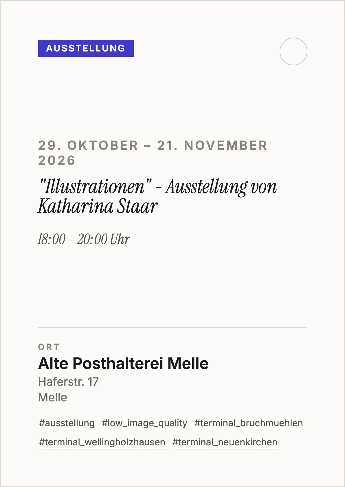 Veranstaltungsflyer