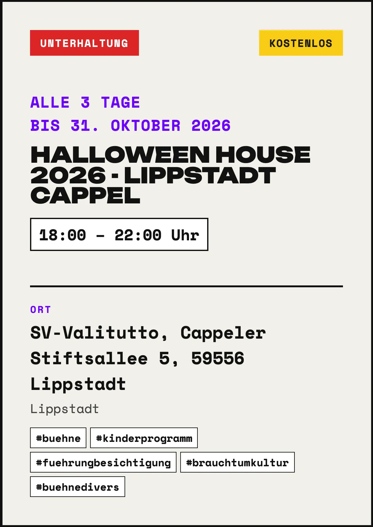 Veranstaltungsflyer