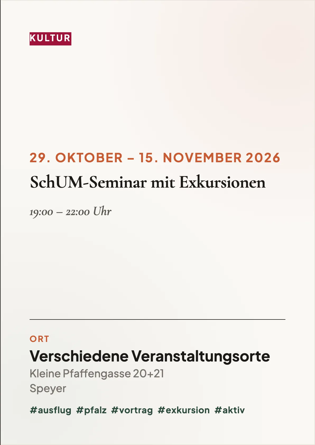 Veranstaltungsflyer