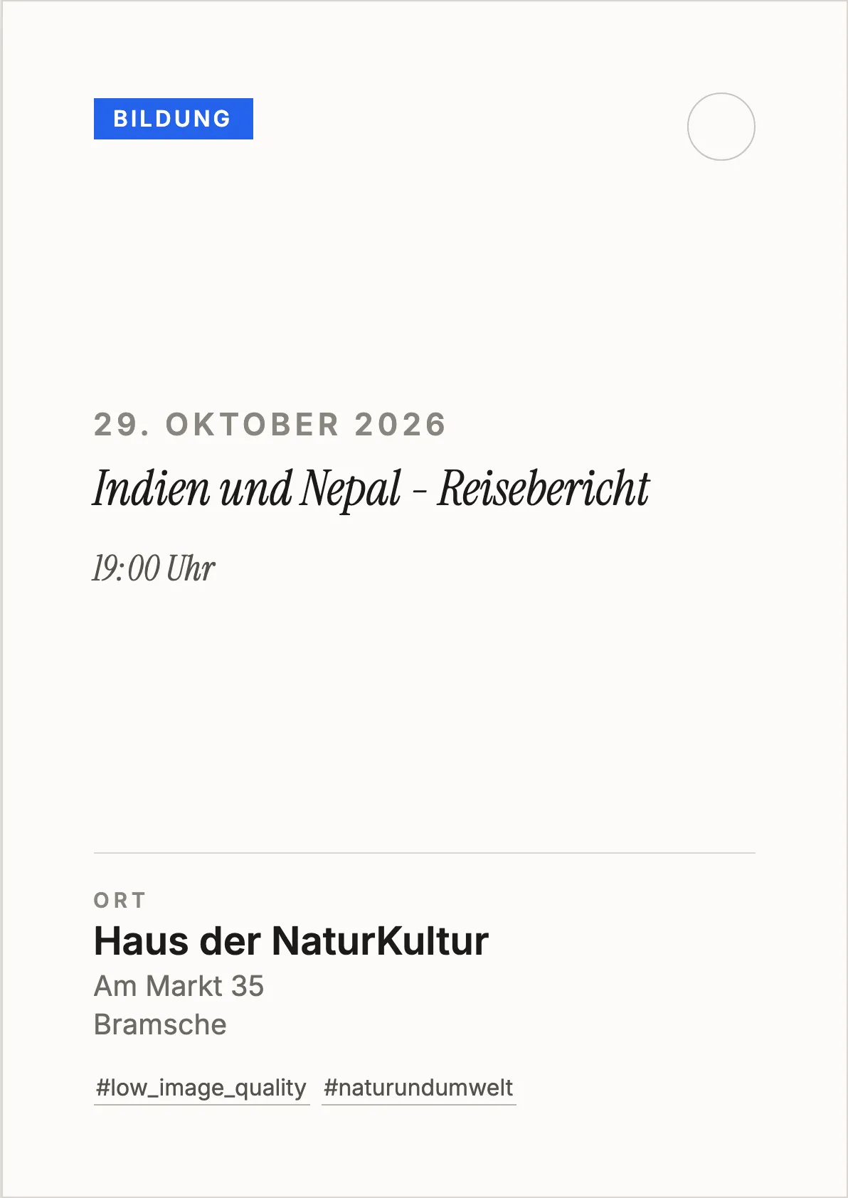 Veranstaltungsflyer