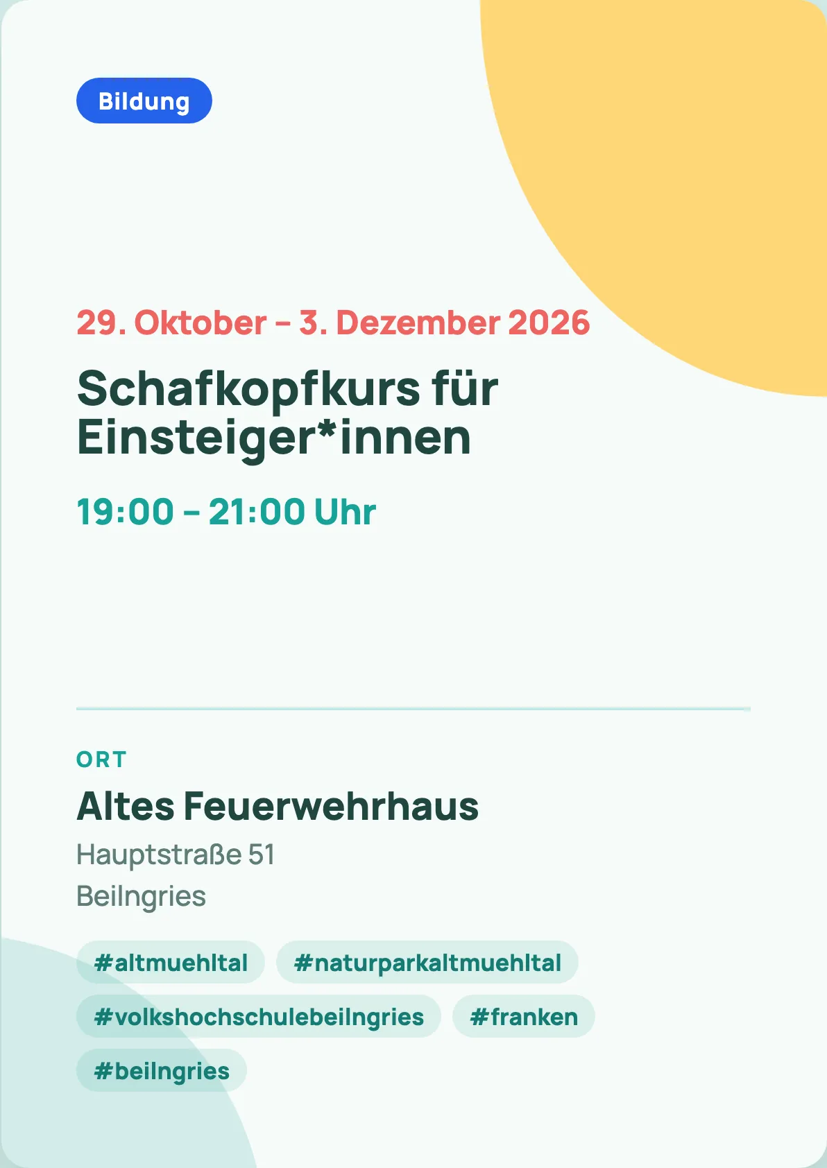 Veranstaltungsflyer