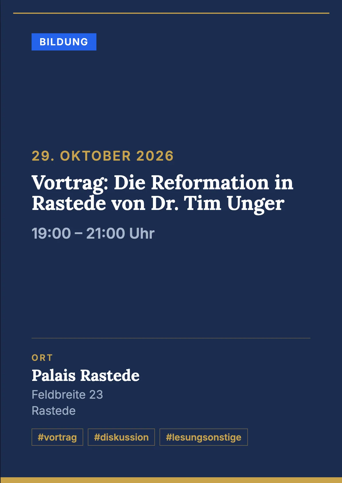 Veranstaltungsflyer