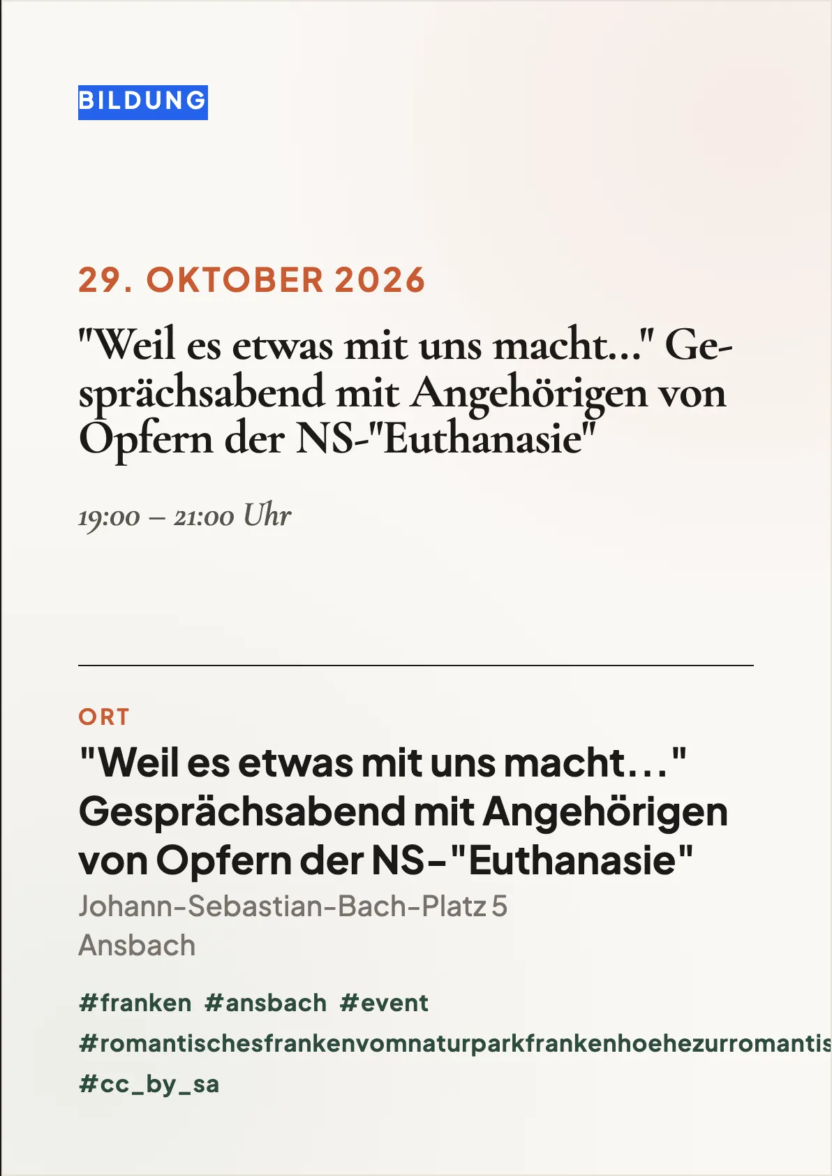 Veranstaltungsflyer