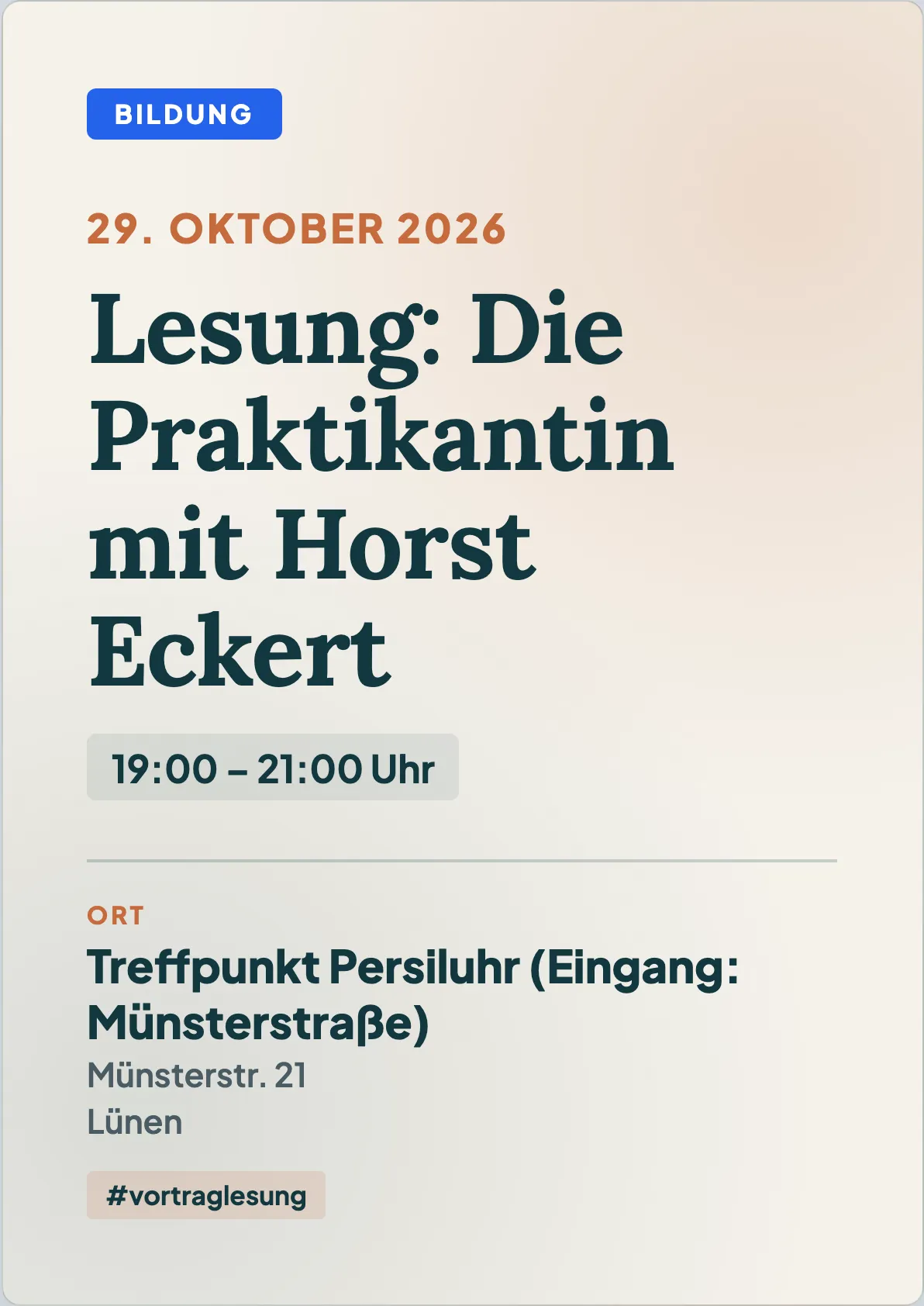 Veranstaltungsflyer