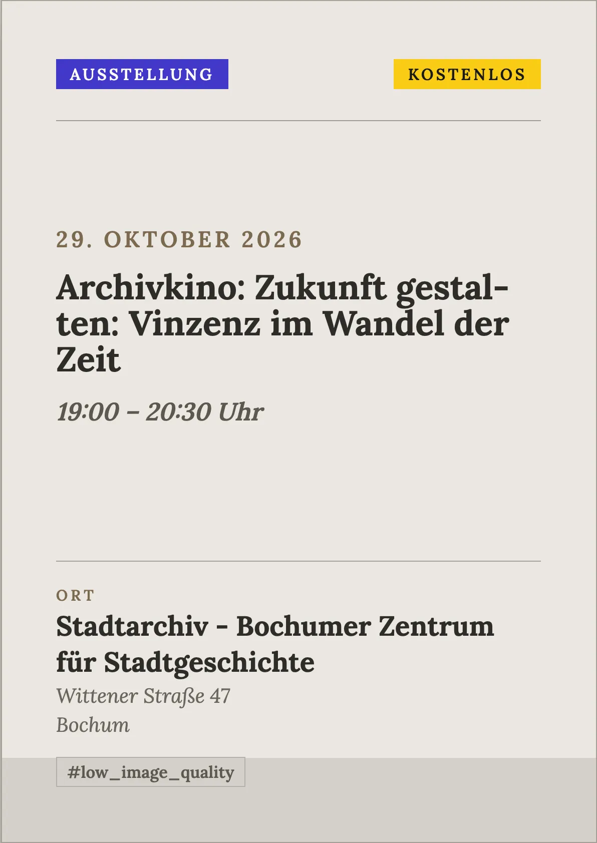 Veranstaltungsflyer