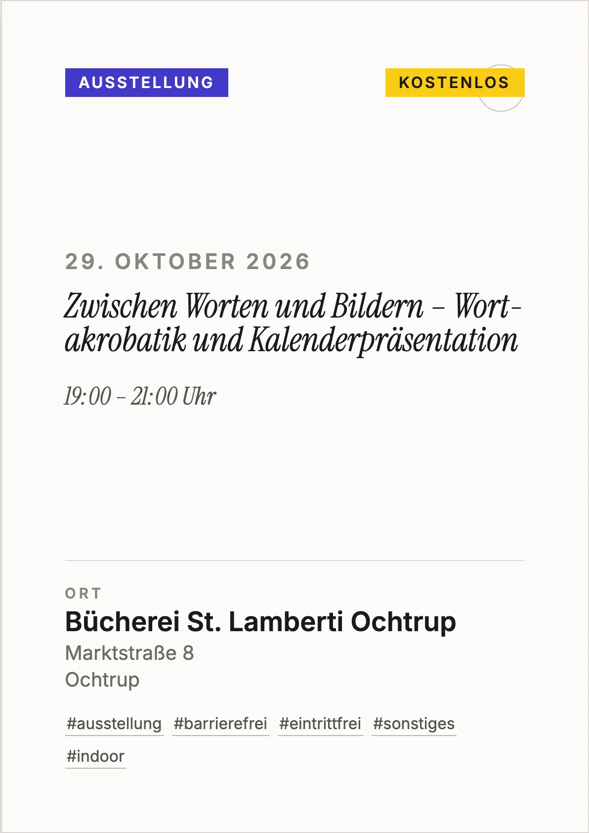 Veranstaltungsflyer