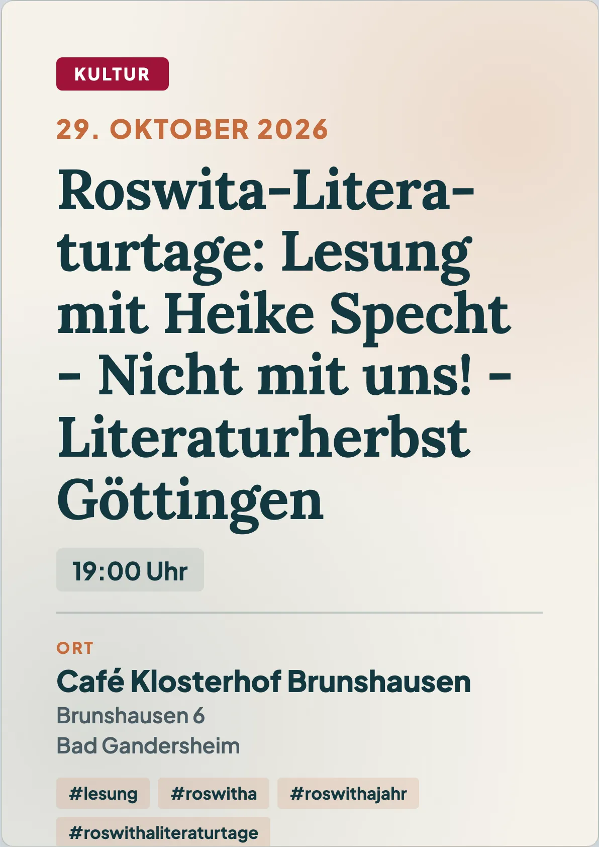 Veranstaltungsflyer