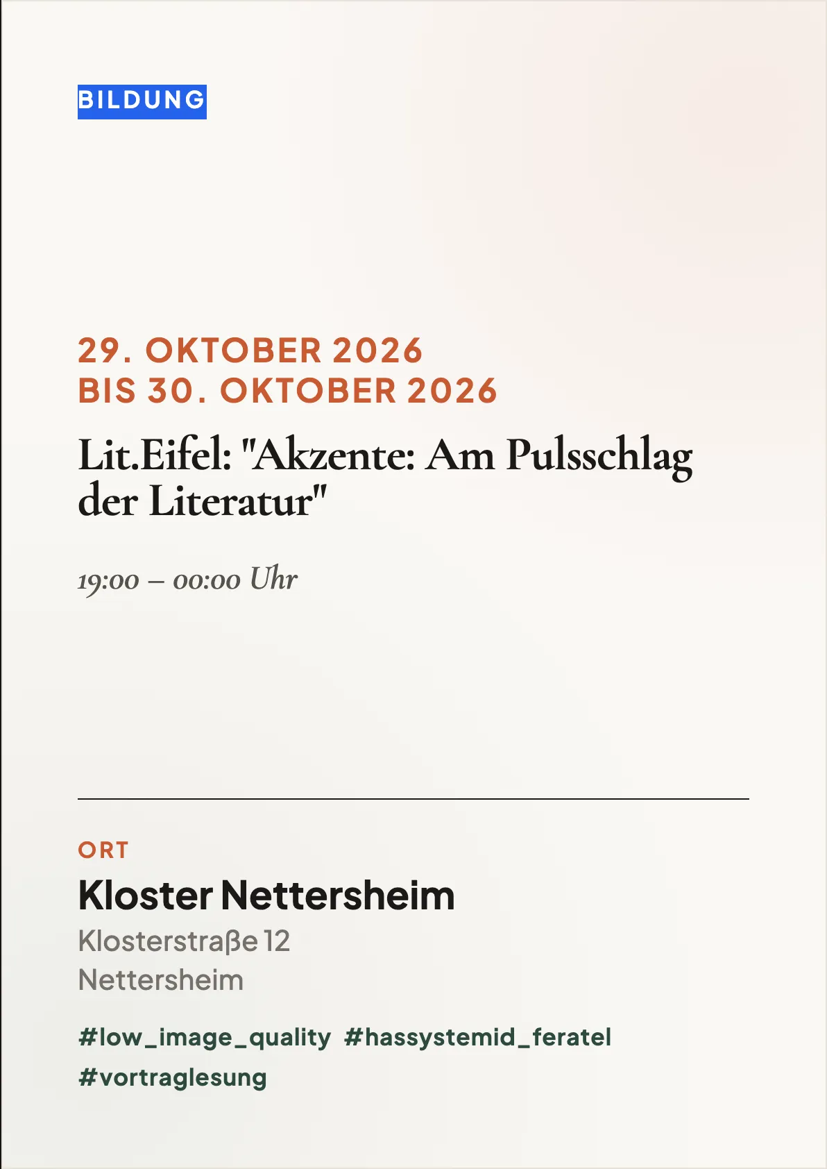 Veranstaltungsflyer
