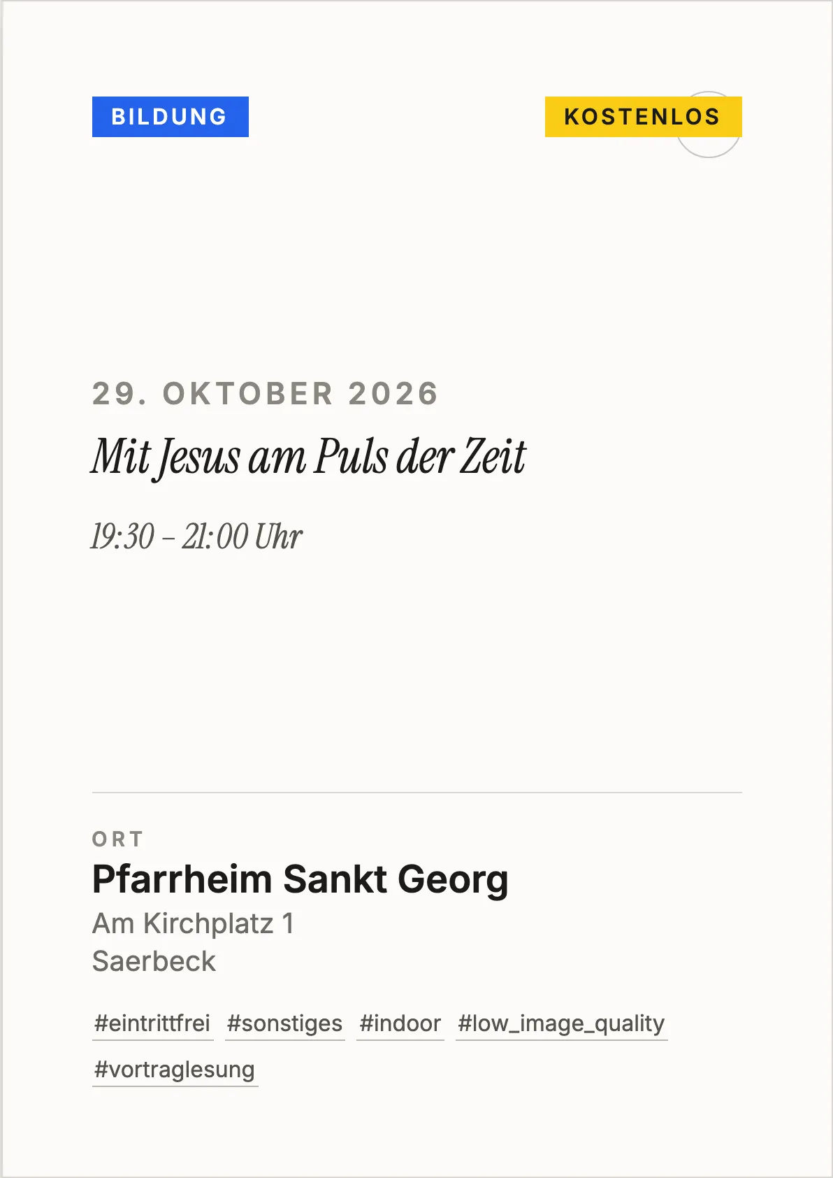 Veranstaltungsflyer