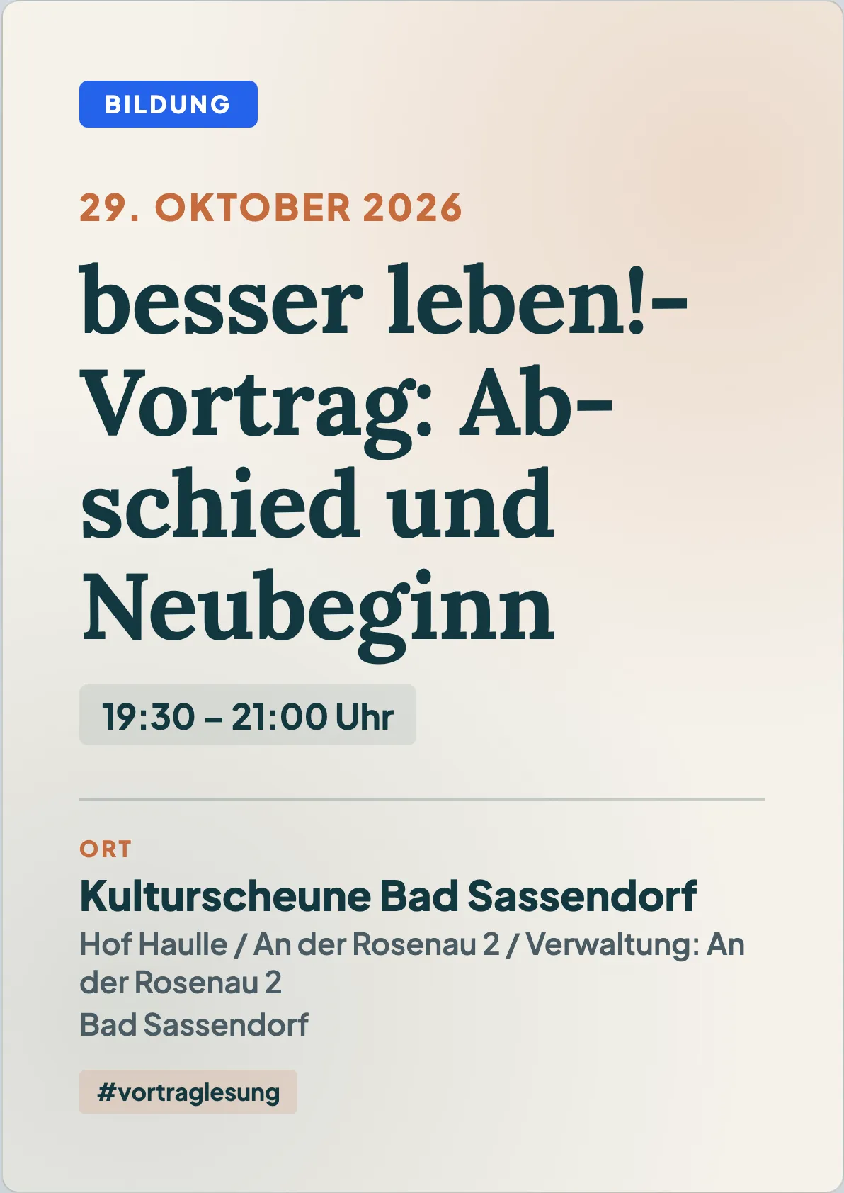 Veranstaltungsflyer