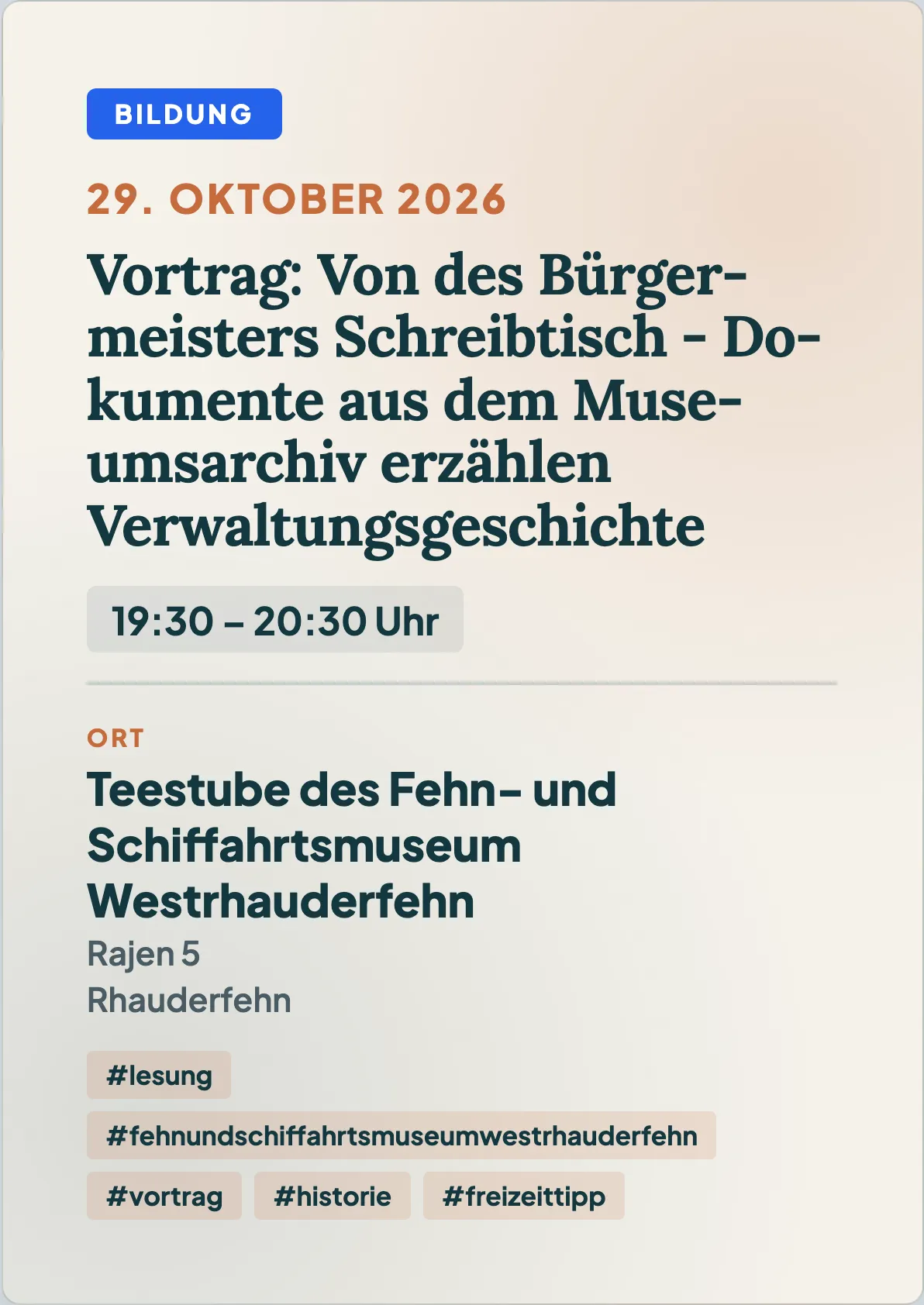 Veranstaltungsflyer
