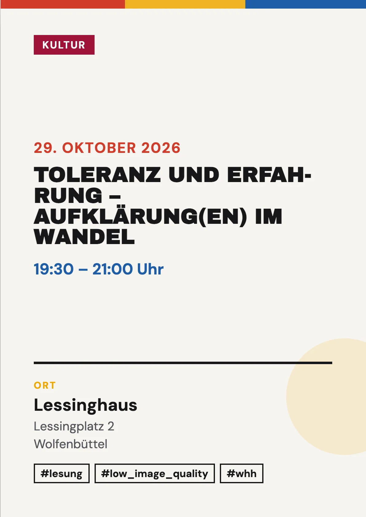 Veranstaltungsflyer