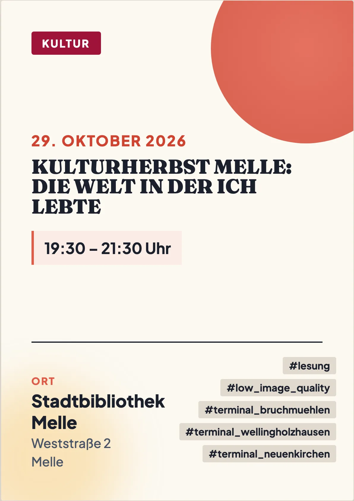 Veranstaltungsflyer
