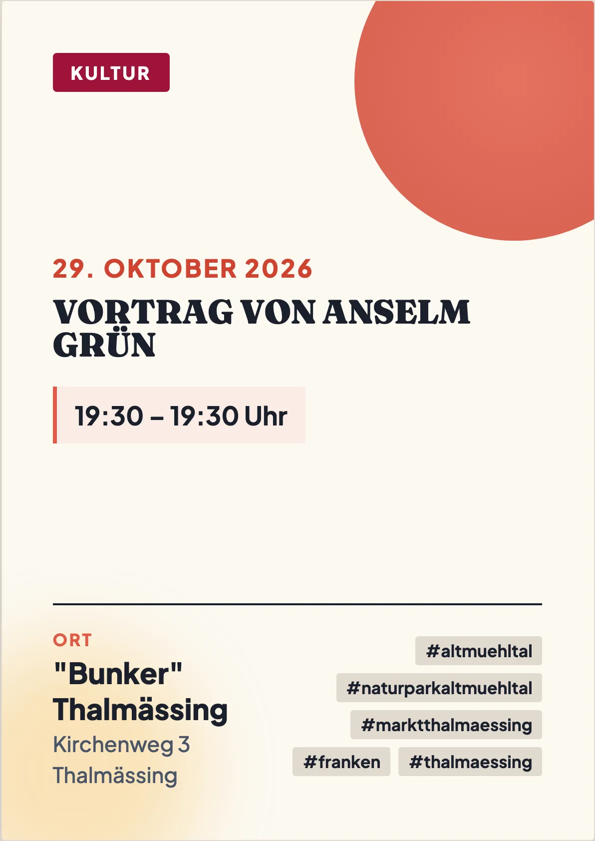 Veranstaltungsflyer