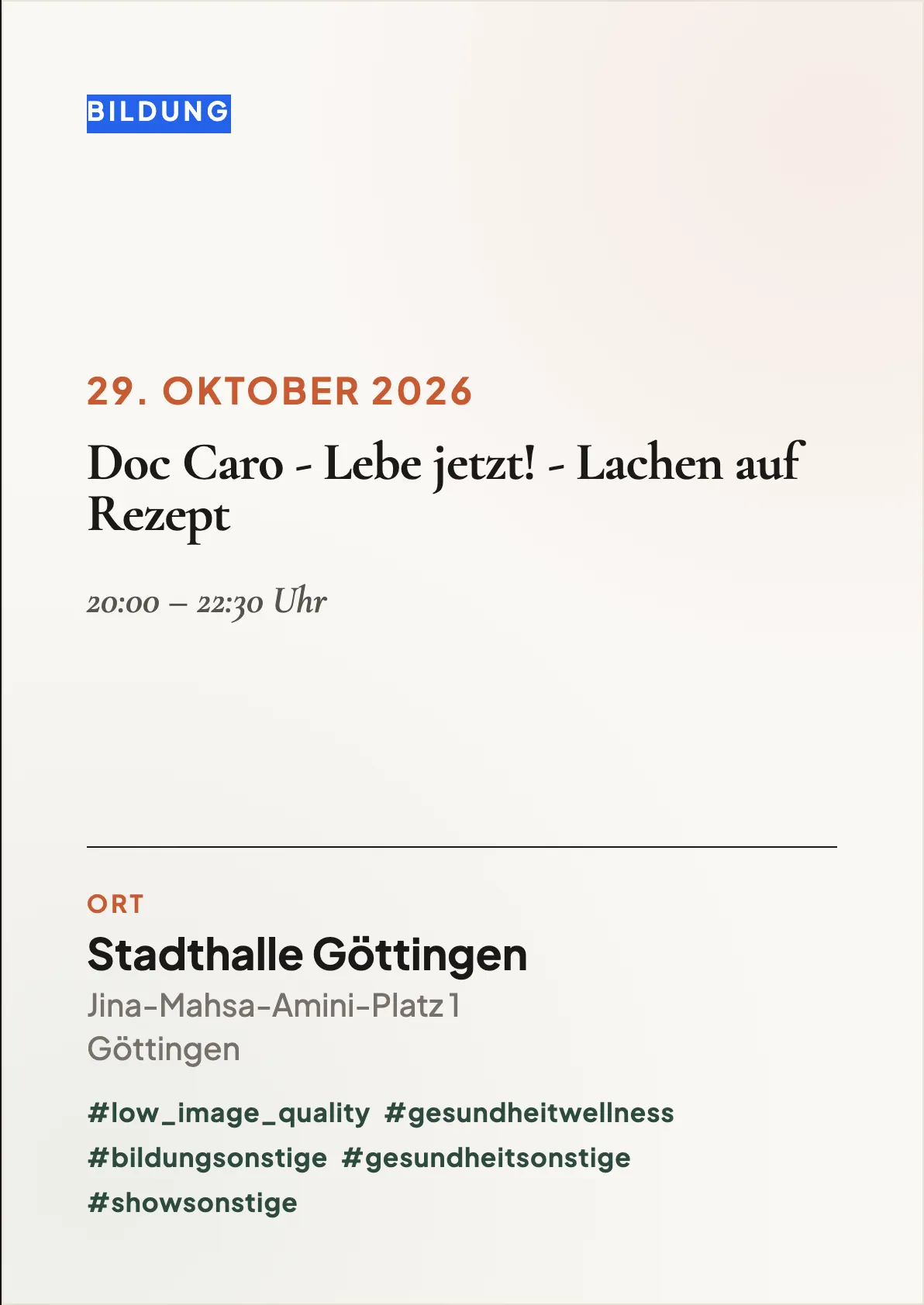 Veranstaltungsflyer