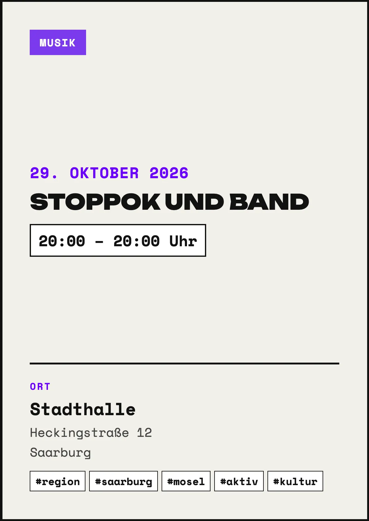 Veranstaltungsflyer