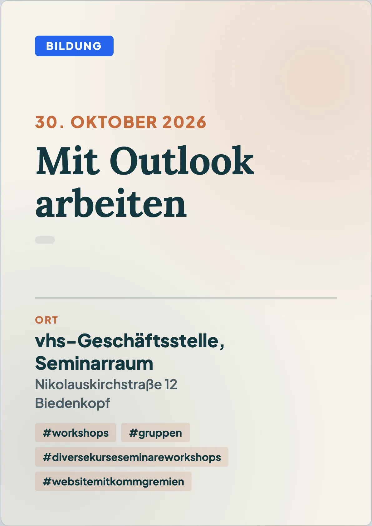 Veranstaltungsflyer