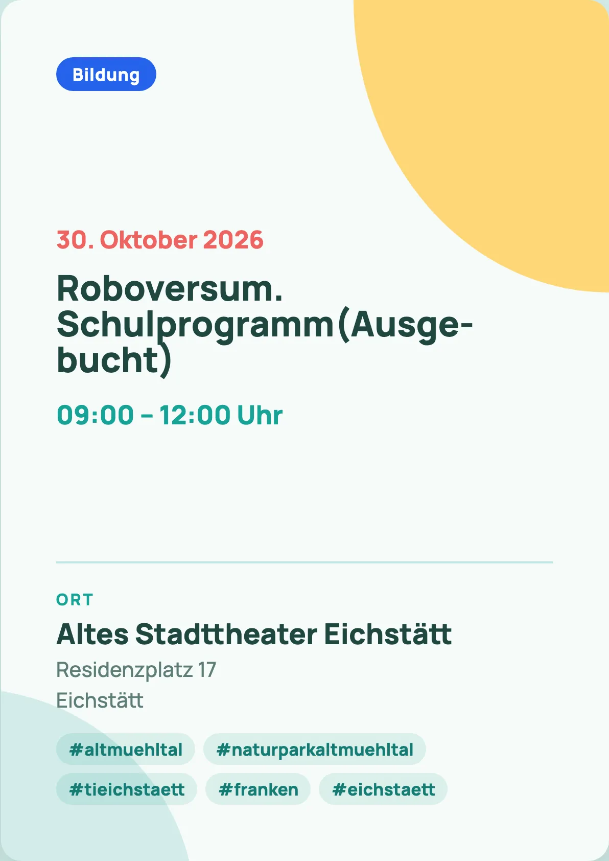 Veranstaltungsflyer