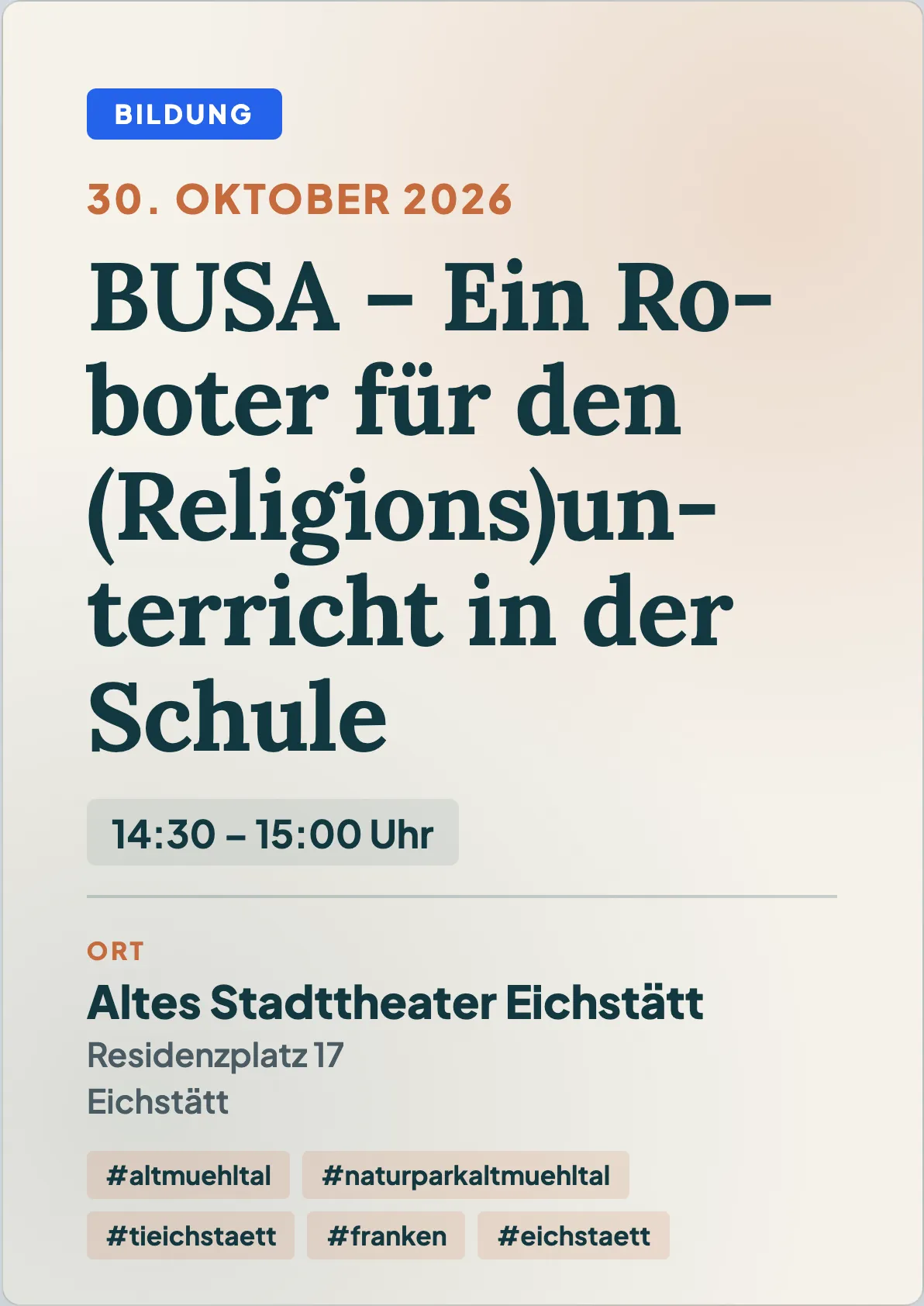 Veranstaltungsflyer