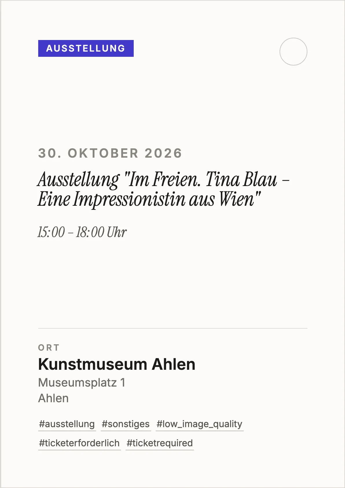 Veranstaltungsflyer