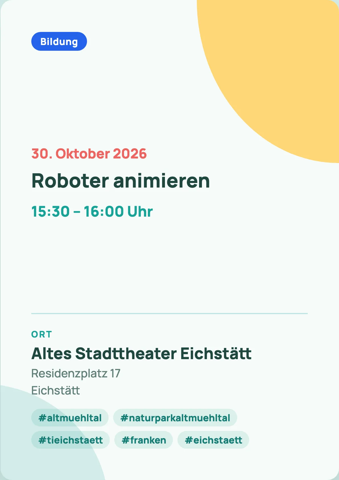Veranstaltungsflyer