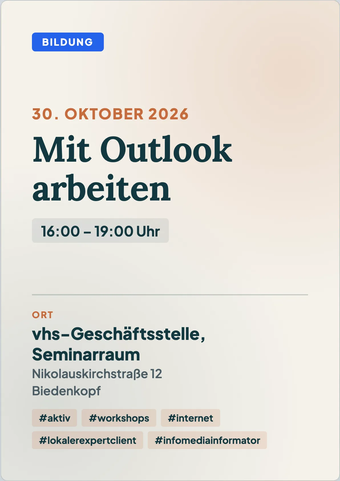 Veranstaltungsflyer