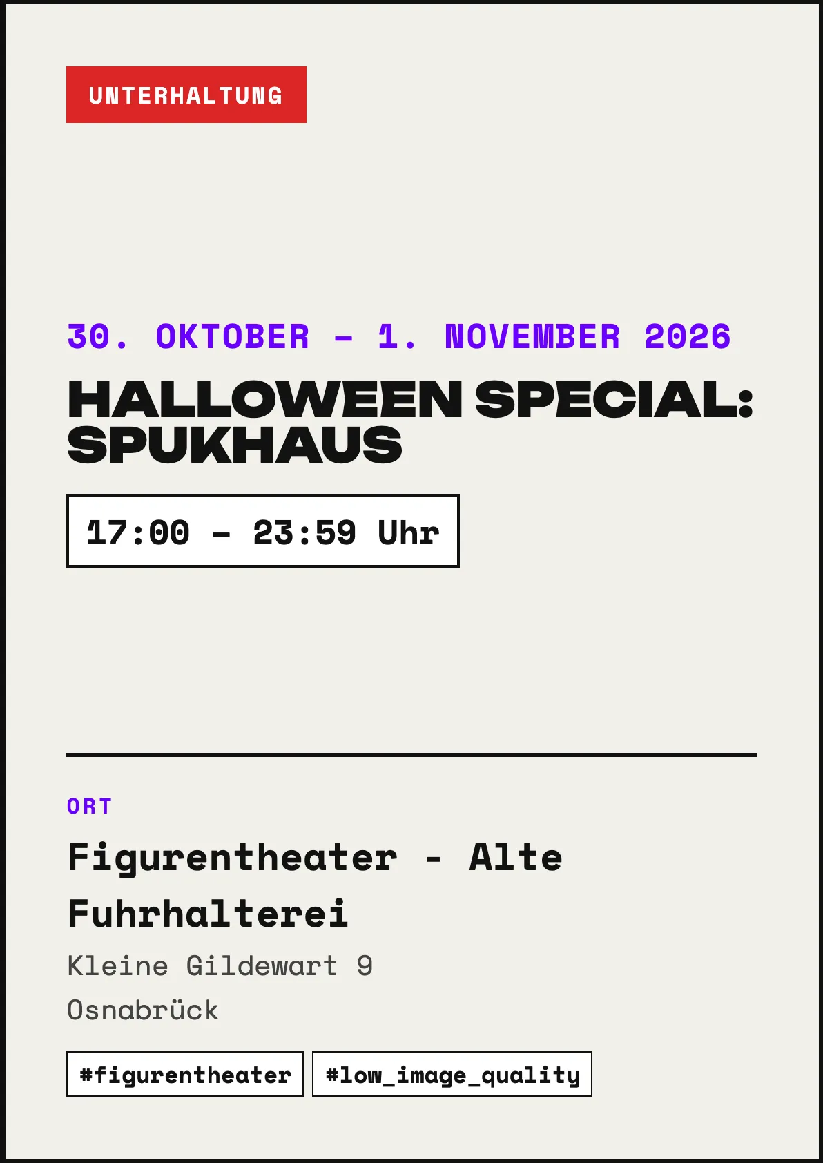 Veranstaltungsflyer