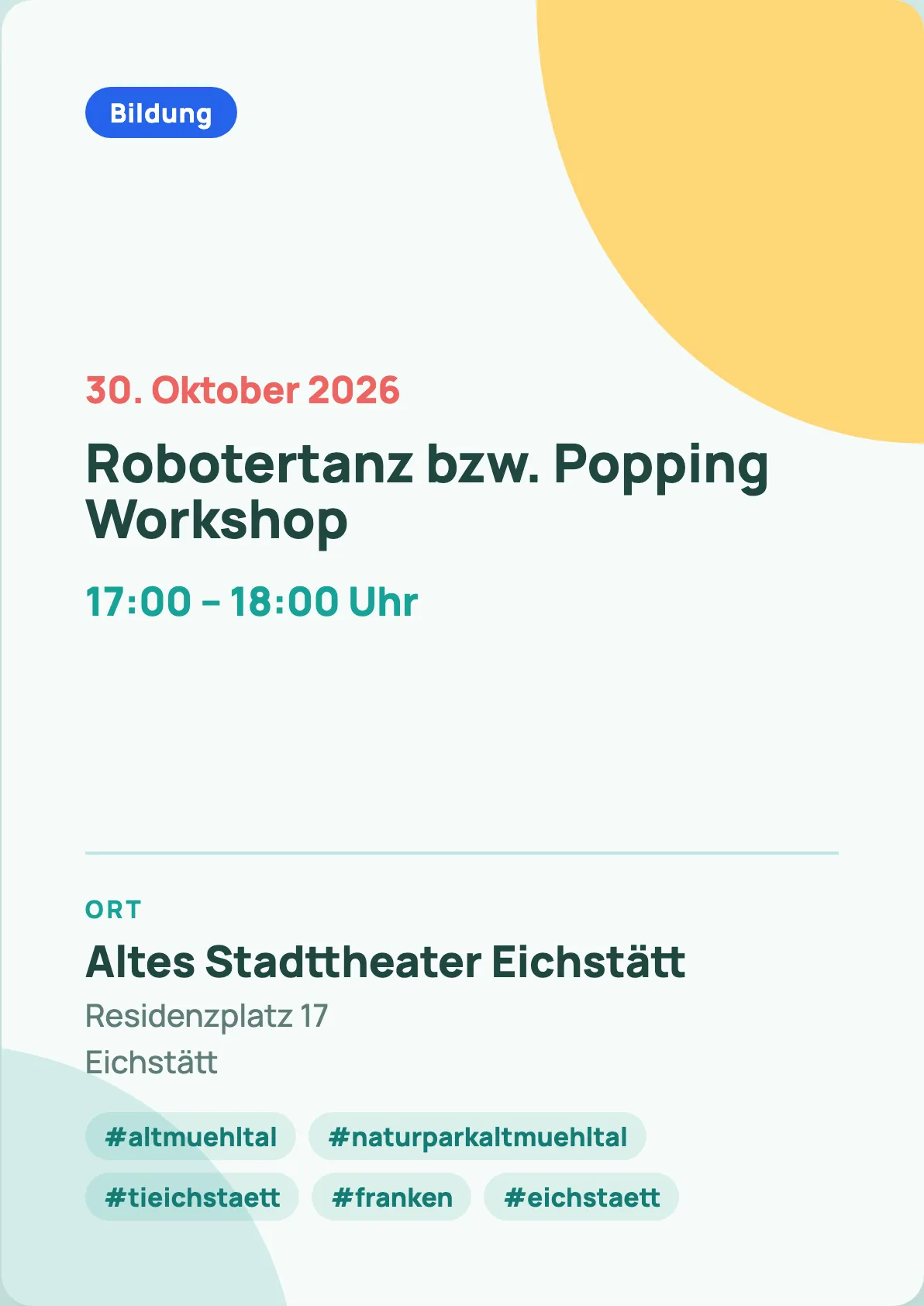Veranstaltungsflyer