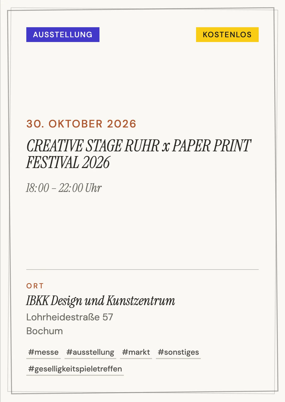 Veranstaltungsflyer