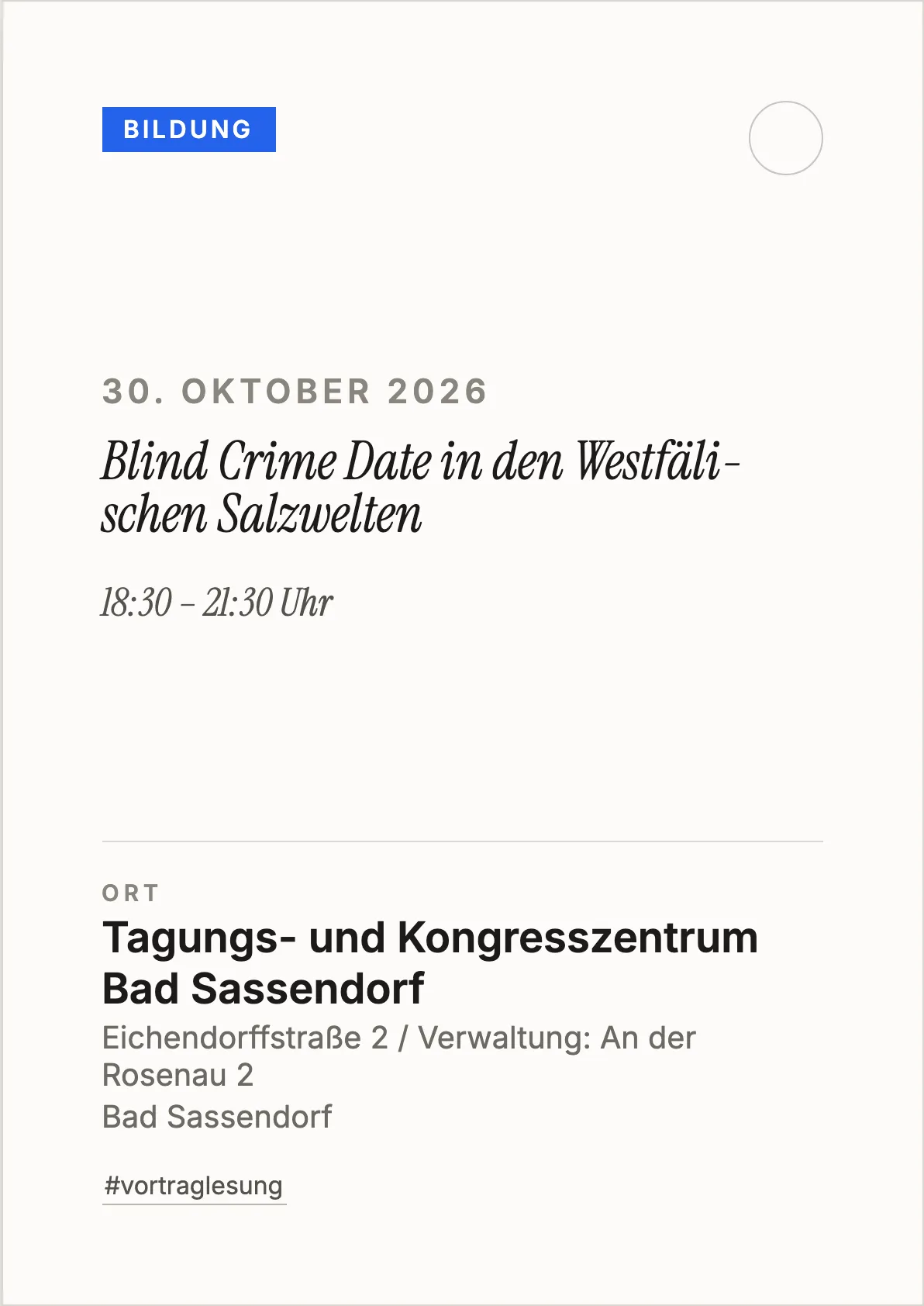 Veranstaltungsflyer