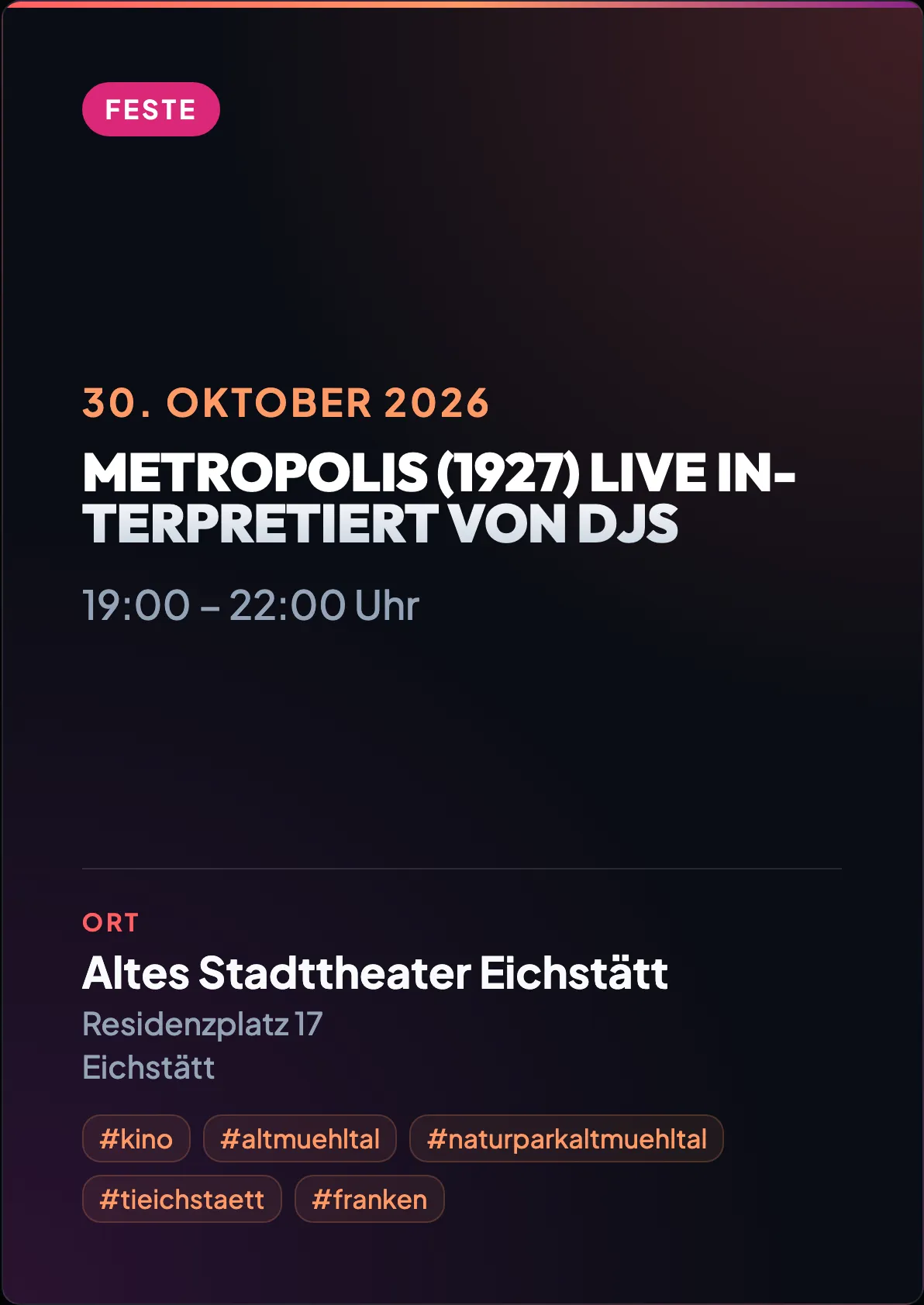 Veranstaltungsflyer