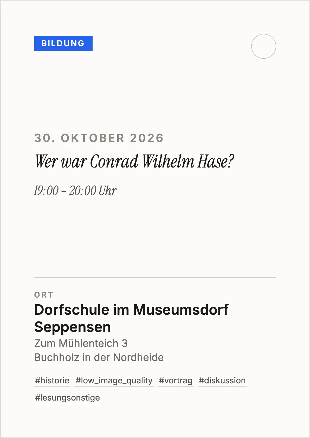 Veranstaltungsflyer