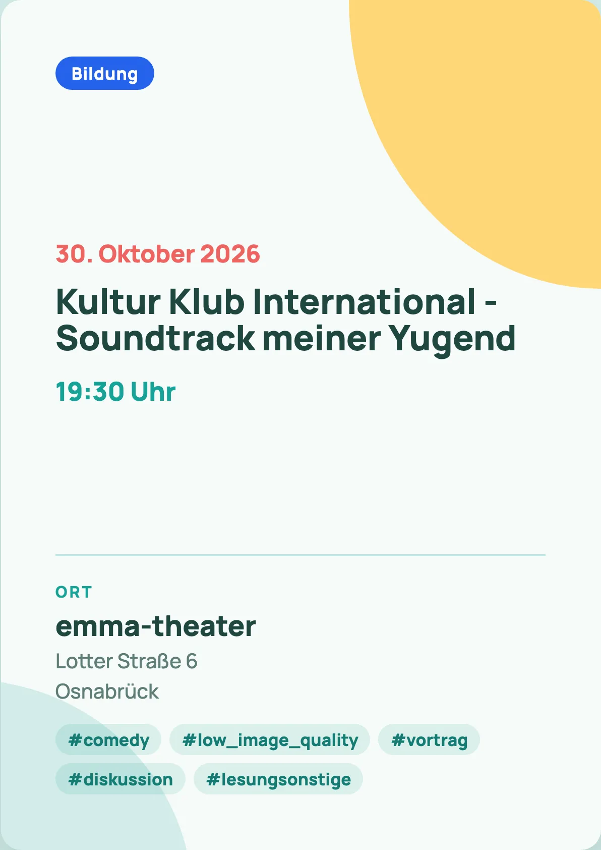 Veranstaltungsflyer