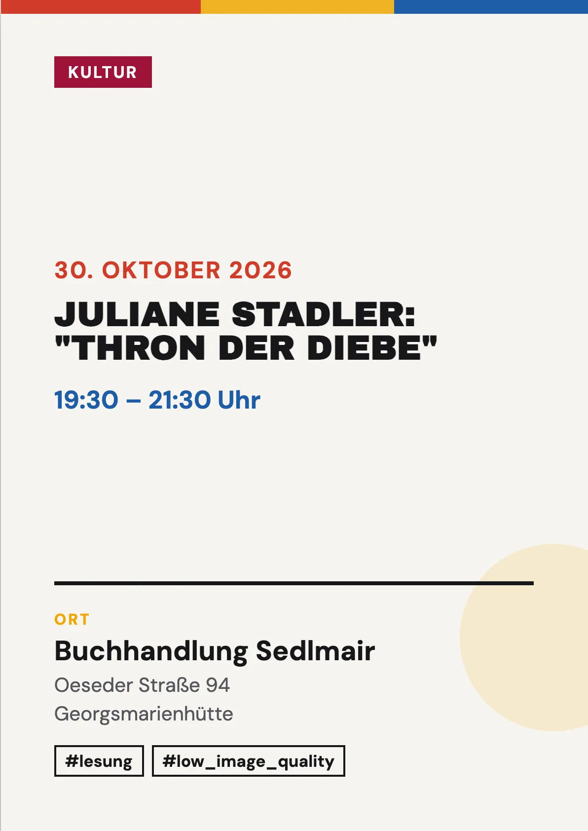 Veranstaltungsflyer