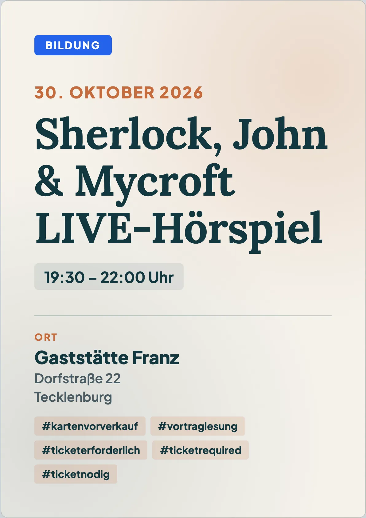 Veranstaltungsflyer
