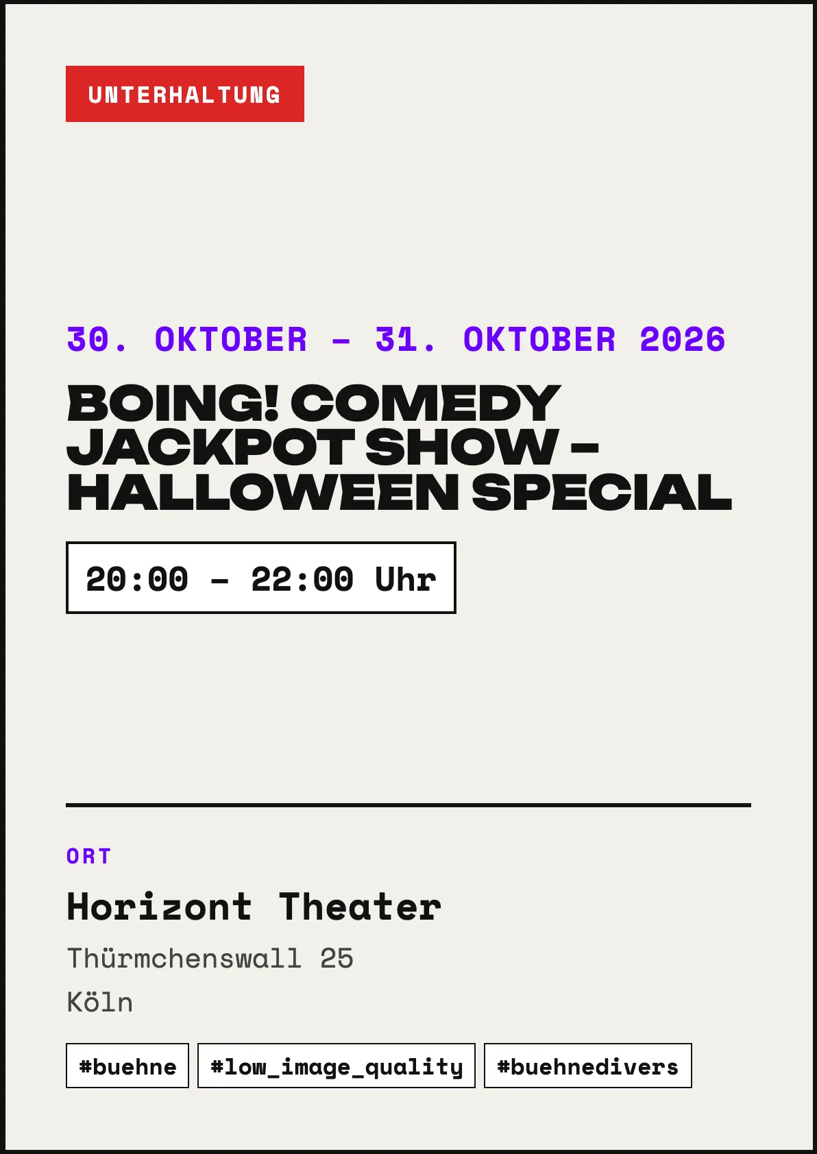 Veranstaltungsflyer