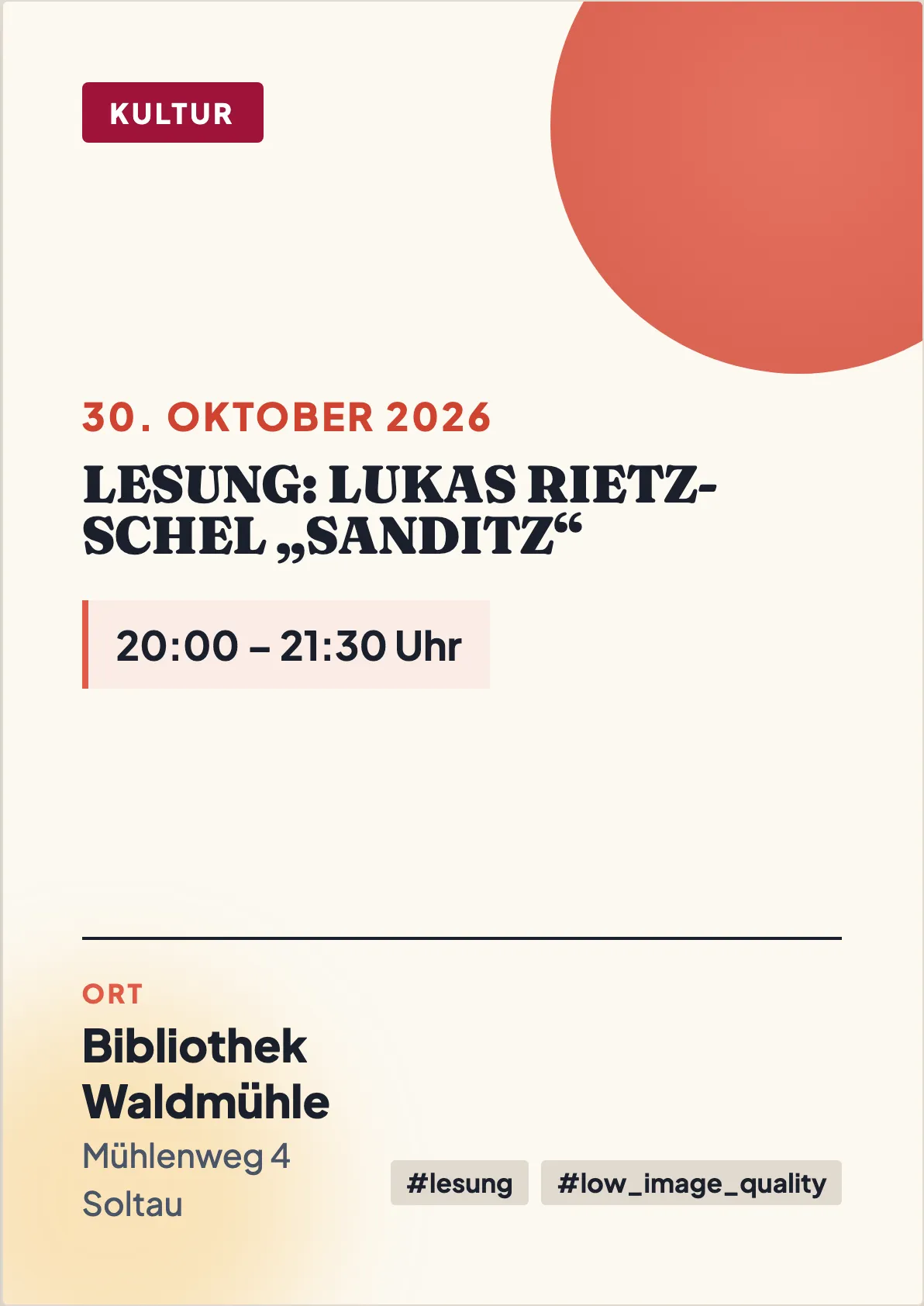 Veranstaltungsflyer