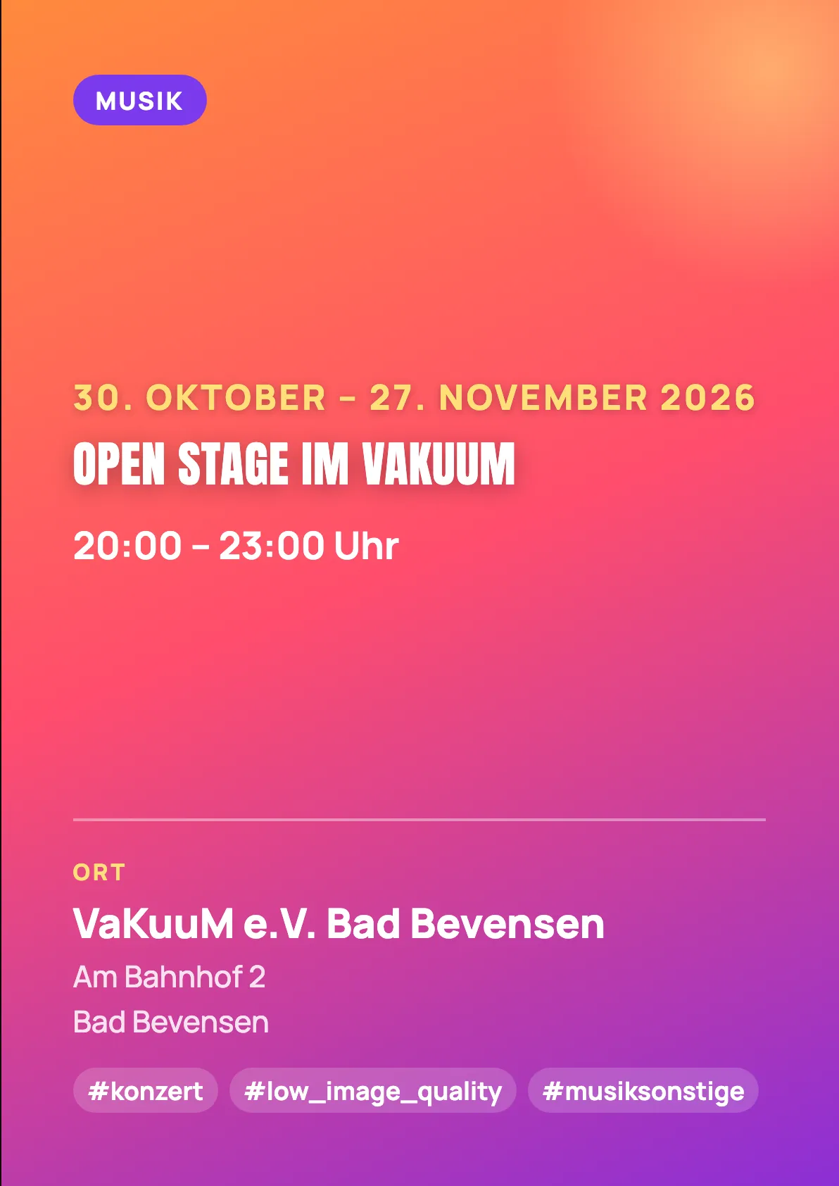 Veranstaltungsflyer