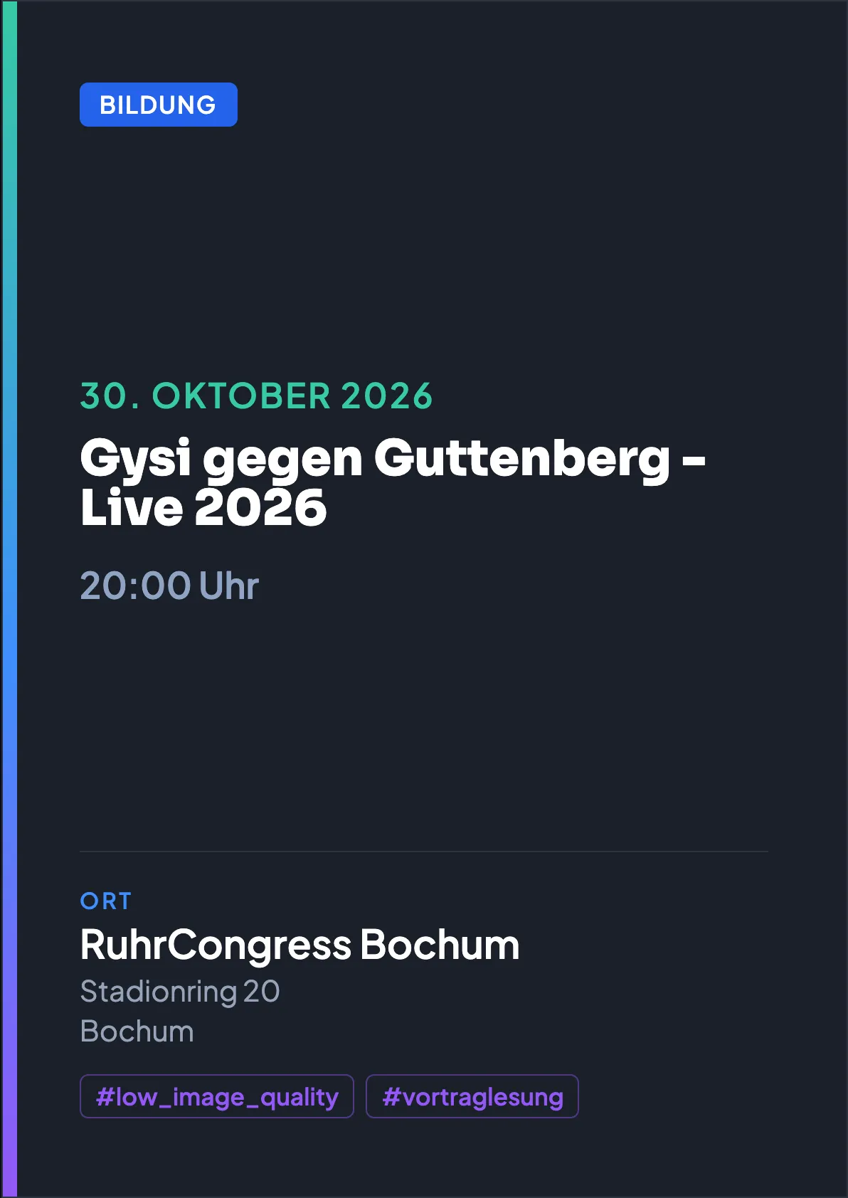 Veranstaltungsflyer