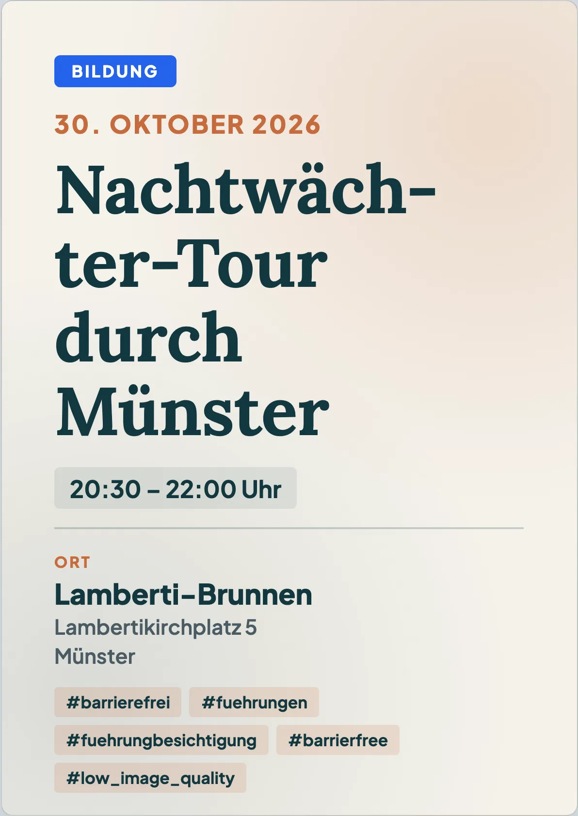 Veranstaltungsflyer