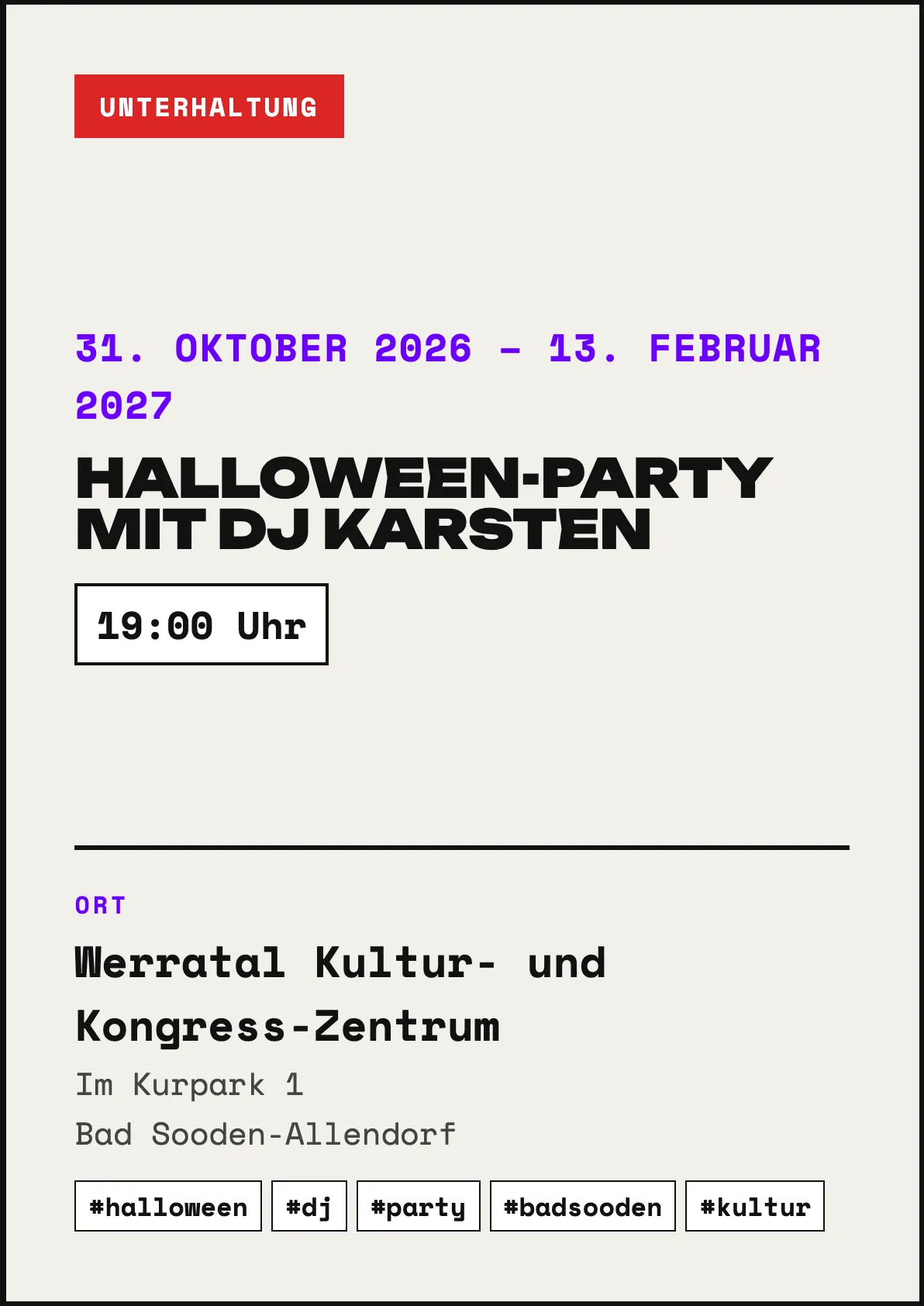 Veranstaltungsflyer