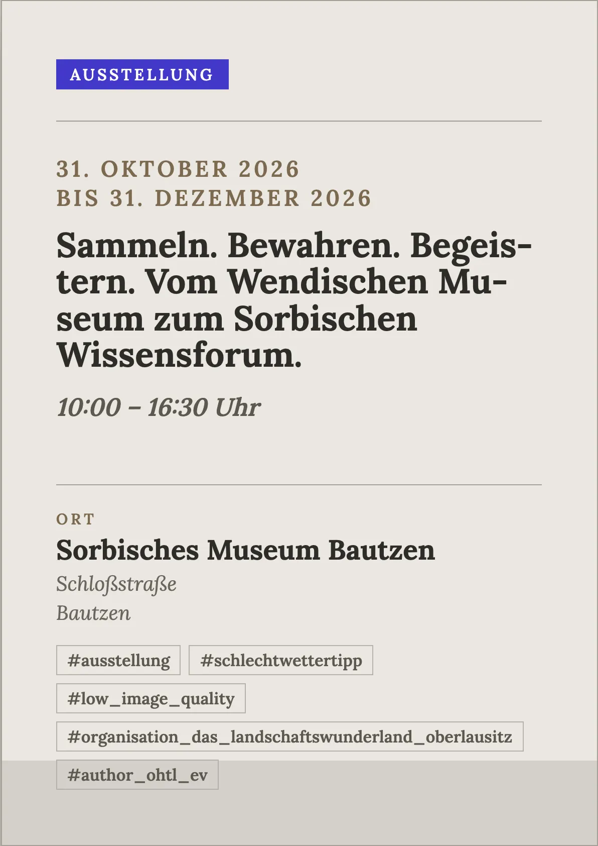Veranstaltungsflyer