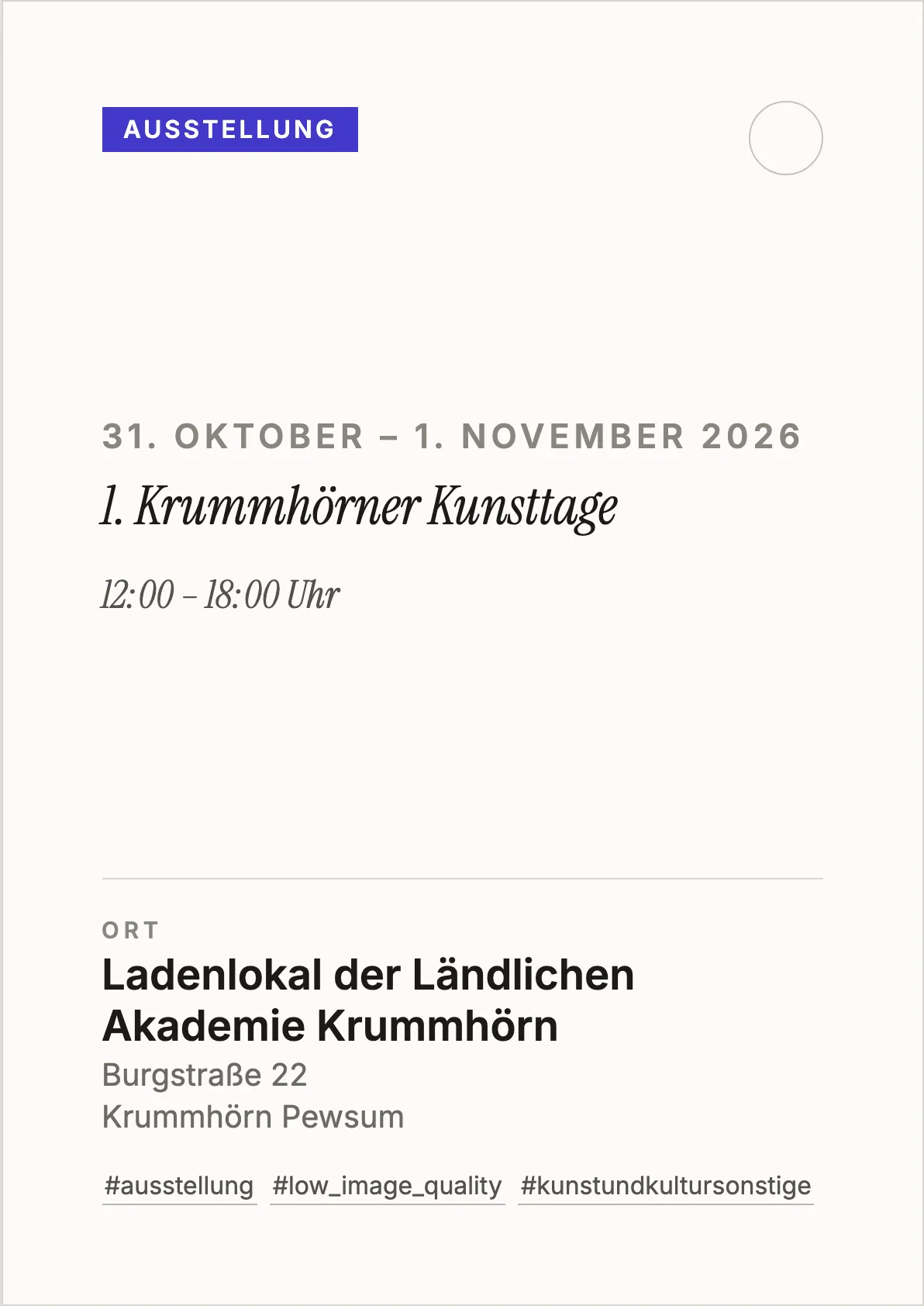 Veranstaltungsflyer