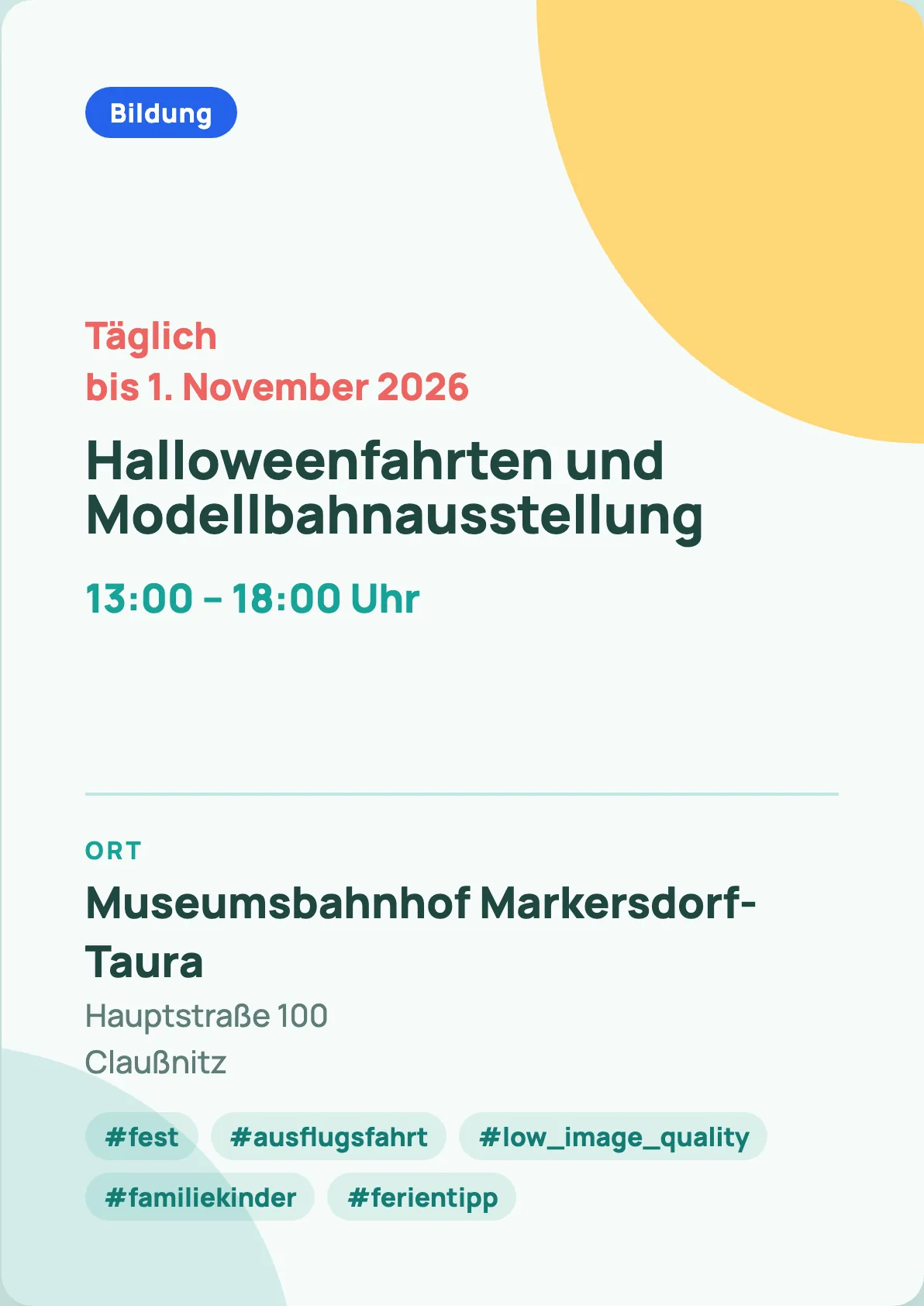 Veranstaltungsflyer